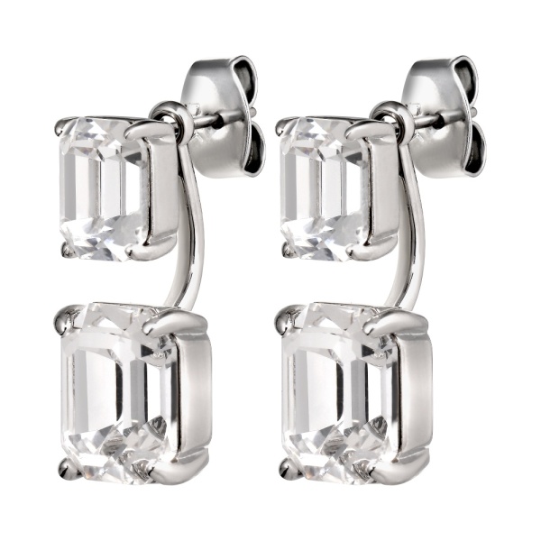 Dyrberg Kern Teti Silver Earrings - Crystal